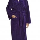 Arus Women's Shawl Fleece Bathrobe Turkish Soft Plush Robe Large Purple