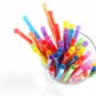 Be Lighted Long Drinking Straws, 200 Pack, 10-13", Individual Package Disposa...