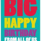 Big Happy Birthday From Us Card - Bday Greeting Card with Envelope (Letterhea...