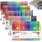 Cedar Markers Gel Pens. 200 Set 100 Pens Plus 100 Refills. Color Pens with Gr...