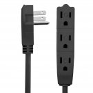 BindMaster 30 Feet Extension Cord/Wire, 3 Prong Grounded, 3 outlets, Angled F...