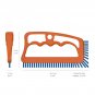 Fuginator Scrub Brush for Tile and Grout: Stiff Nylon Bristle Scrubbing Brush...
