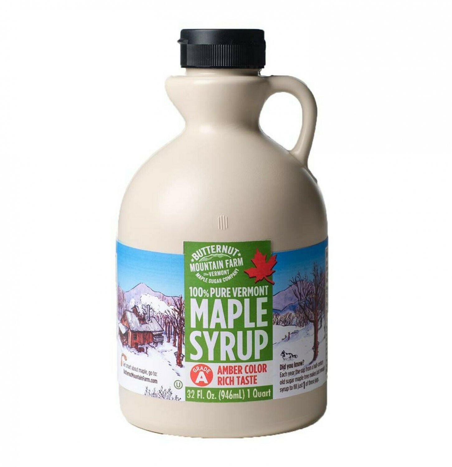 Butternut Mountain Farm, 100% Pure Maple Syrup From Vermont, Grade A, Amber C...
