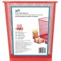 Honey-Can-Do 6-Piece Powder Coated Steel Mesh Desk Set, Red