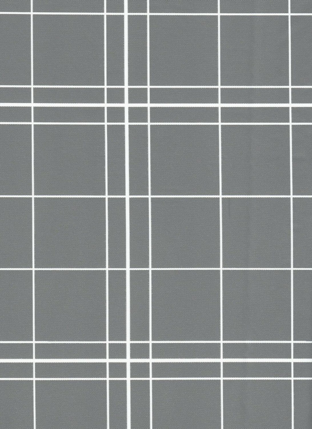 White Lines Flannel Backed Vinyl Tablecloth, 60-Inch Round, Gray 60" Round