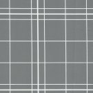 White Lines Flannel Backed Vinyl Tablecloth, 60-Inch Round, Gray 60" Round