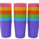 18pc Bekith Reusable Break-resistant BPA-Free Plastic Cup Tumblers in 6 Assor...