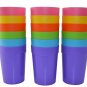 18pc Bekith Reusable Break-resistant BPA-Free Plastic Cup Tumblers in 6 Assor...