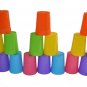 18pc Bekith Reusable Break-resistant BPA-Free Plastic Cup Tumblers in 6 Assor...