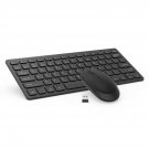 Wireless Keyboard Mouse, Jelly Comb 2.4GHz Ultra Thin Compact Portable Small ...