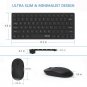 Wireless Keyboard Mouse, Jelly Comb 2.4GHz Ultra Thin Compact Portable Small ...