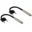 GLS Audio 1/4" to Banana Plug Adapter Cables 6". 1/4 Inch TS Mono Female to M...
