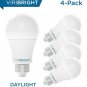 Viribright 100W Equivalent LED Light Bulbs, Daylight (6500K) 13W A19, Medium ...
