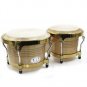 GP Percussion B10 Pro-Series Tunable Bongos 6.5 & 8 Inch (Clear Finish, Hicko...