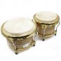 GP Percussion B10 Pro-Series Tunable Bongos 6.5 & 8 Inch (Clear Finish, Hicko...