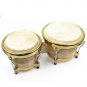 GP Percussion B10 Pro-Series Tunable Bongos 6.5 & 8 Inch (Clear Finish, Hicko...
