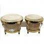 GP Percussion B10 Pro-Series Tunable Bongos 6.5 & 8 Inch (Clear Finish, Hicko...