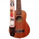 MUSIC FIRST Original Design"MISS CAT" Soft Cotton & Genuine Leather Ukulele S...