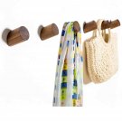 Wall Hooks, Felidio Natural Wood Coat Hooks Wall Mounted (Pack of 2pcs) - Rus...