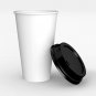 Amazon Brand - Solimo 16oz Paper Hot Cup with Lid, 75 Count