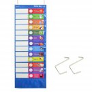 Daily Schedule Pocket Chart， Class Schedule with 26 Cards, 13+1 Pockets. 13 C...