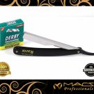 Macs Professional Black Plastic Handle Barber Double Edge Half Blade Barber S...