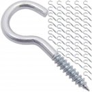 Shells 50PCS Silver Color Zinc Plated 1 Inches Metal Cup Hooks Round End Scre...