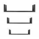 Danya B. XF11039 Rustic Laminated MDF Floating "U" Wall Decor Shelves (Set of...
