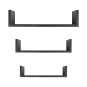 Danya B. XF11039 Rustic Laminated MDF Floating "U" Wall Decor Shelves (Set of...