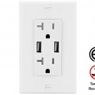 Teklectric - 4.2A Ultra High Speed Dual USB Charger Outlet - 20A Tamper Resis...