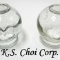 Glass Fire Cupping Jars with FINGER GRIPS - #3 (Outer Dia. 2.2"), Set of 24 C...