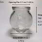 Glass Fire Cupping Jars with FINGER GRIPS - #3 (Outer Dia. 2.2"), Set of 24 C...