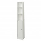 Zenna Home 9447W Bathroom Linen Tower Shelf Cabinet, White