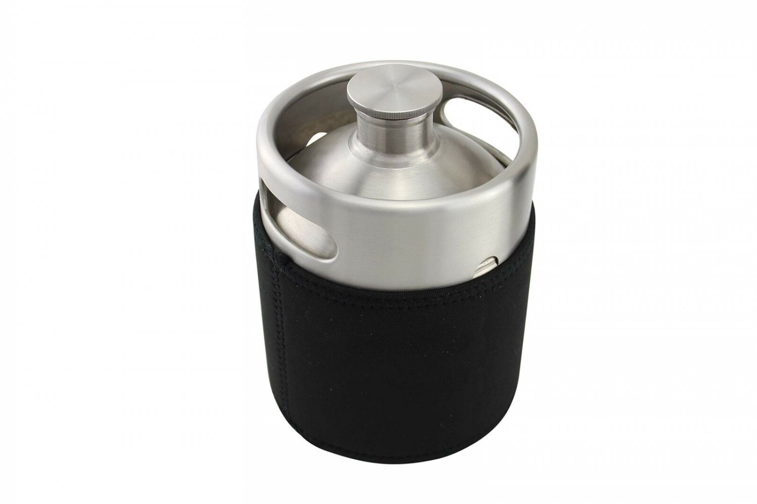 The Weekend Brewer 64 Ounce Mini Keg Insulator Sleeve, Neoprene, Black, 64oz