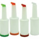 Winco Set of 6 - Flow-N-Stow Fruit Juice & Liquor Bar Pour Bottles 1 Quart (3...