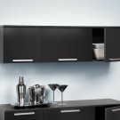 Black Coal Harbor Wall Mounted Hutch Black