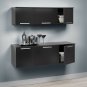 Black Coal Harbor Wall Mounted Hutch Black