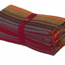 Cotton Craft- 12 Pack -Salsa Stripes Oversized Dinner Napkins - Red Multi - S...