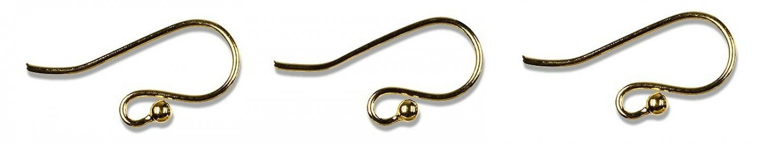 Cousin Gold Elegance 14K Gold Plate Fish Hook Earring Wire