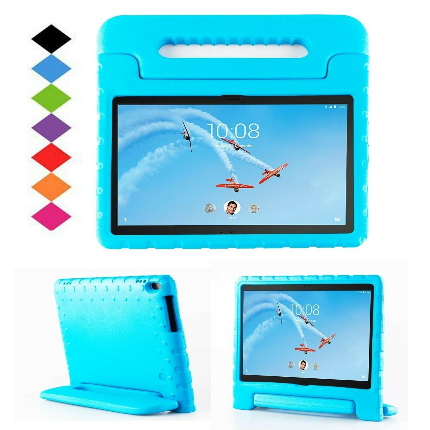 TIRIN Lenovo TAB 4 10 Plus Case- Light Weight EVA Shock Proof Convertible Han...