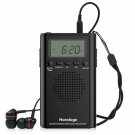 Pocket Radio, Portable Digital AM FM Alarm Clock Radio with Speaker, Sleep Ti...