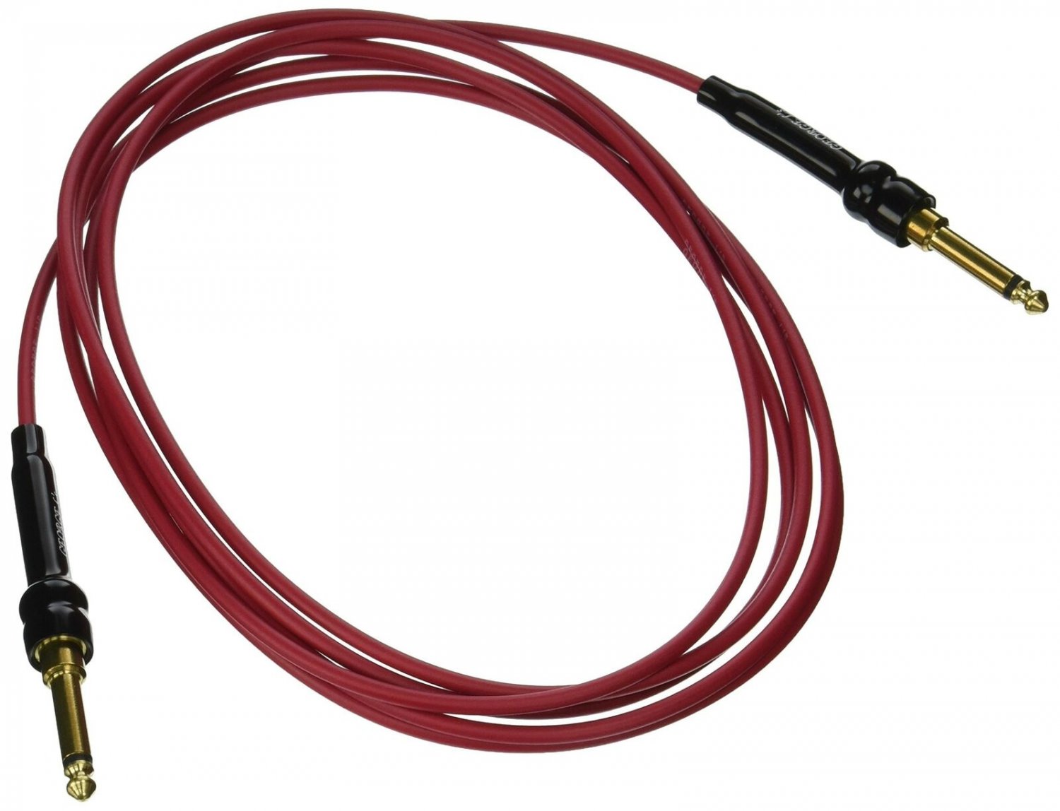 George L's 155 Guage Cable with Straight Plugs (Red, 10 Foot) 10 ft.