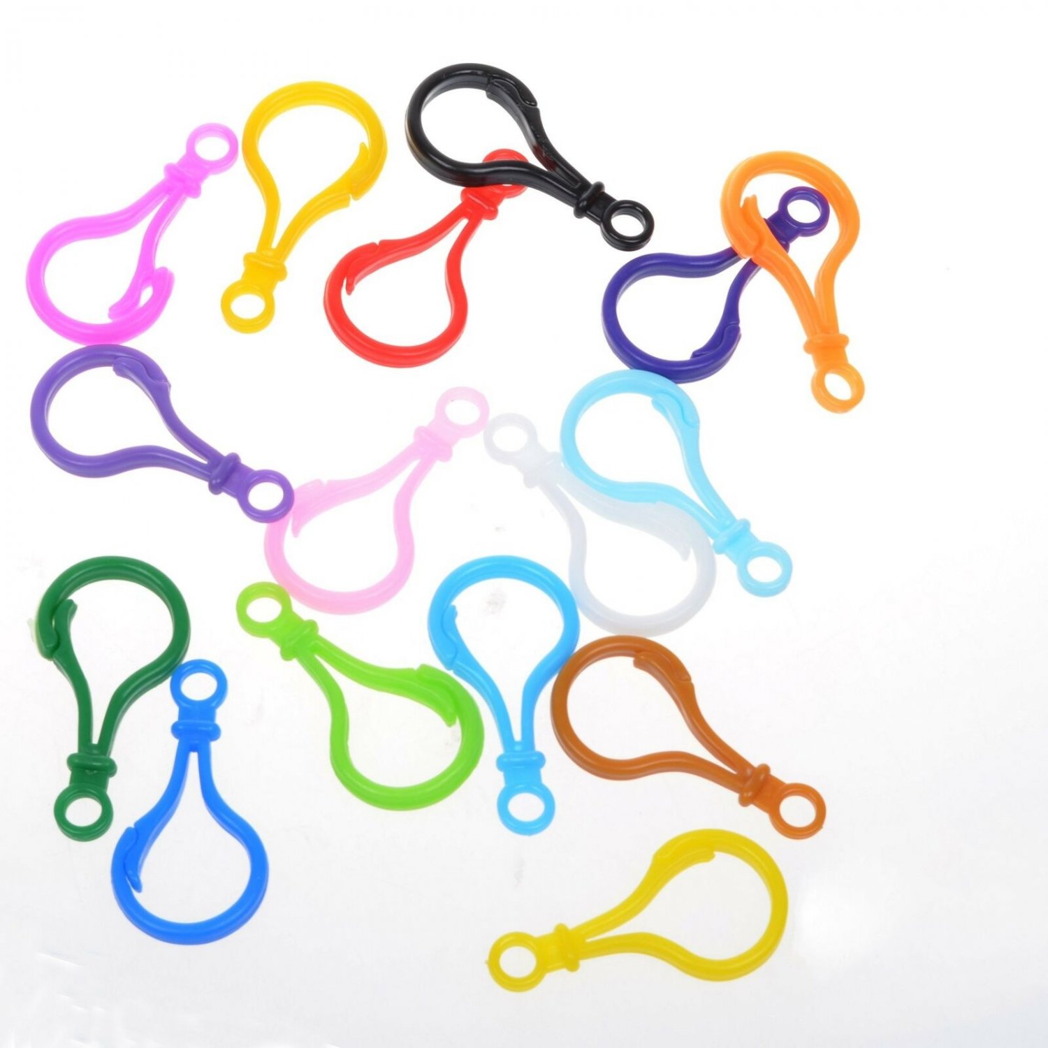 BCP 50PCS Random Color Hard Plastic Lobster Clasps Hook for Key Ring Chain / ...