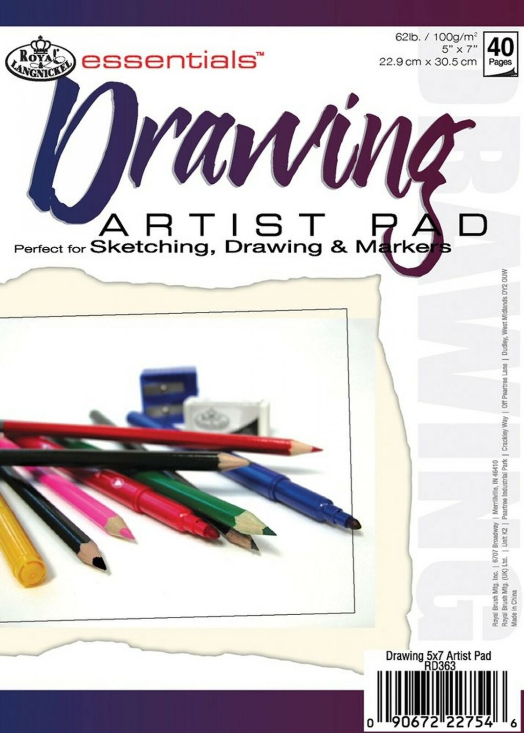 Essentials Drawing Artist Paper Pad 5"X7"-40 Sheets &ETH;�ne &ETH;&nbsp;&ETH;&deg;&Ntilde;�k
