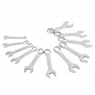 Sunex 9930, Stubby Combination Wrench Set, 11 Pieces, SAE, ⅜ Inch to 1 Inch, ...