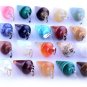 20pcs Mutilcolor Stone Healing Chakra Pendulum Line Cone Pendants Crystal Qua...