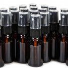 Vivaplex, 24, Amber, 15 ml (1/2 oz) Glass Bottles, with Black Fine Mist Spray...