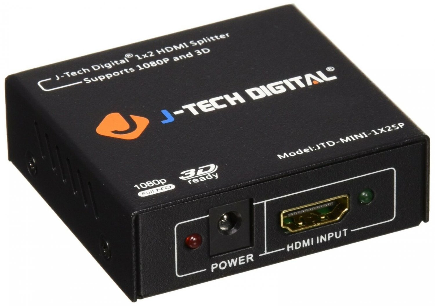 J-Tech Digital JTD-MINI-1x2SP 2 Port 1X2 Powered Hdmi Super Mini Splitter for...
