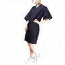 Lurrose Black Salon Client Gown Robes Cape Hair Smock Cape for Clients Kimono...