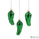 (12) One Dozen Hand Blown Glass Pickle Christmas Tree Ornaments for Good Luck...